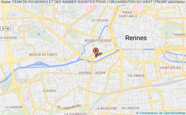 plan association Team De Rouennes Et Des Imbibes Sudistes Pour L'organisation Du West (trisw) Rennes