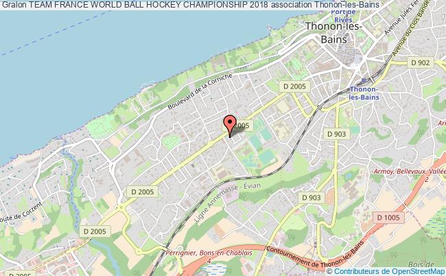 plan association Team France World Ball Hockey Championship 2018 Thonon-les-Bains