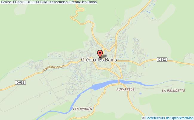 plan association Team Greoux Bike Gréoux-les-Bains