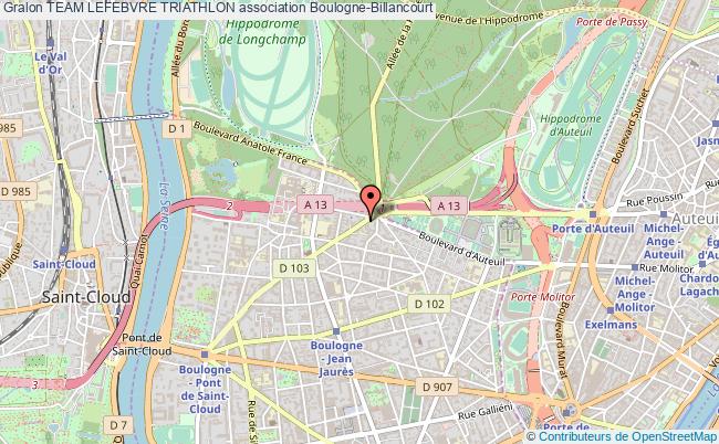 plan association Team Lefebvre Triathlon Boulogne-Billancourt