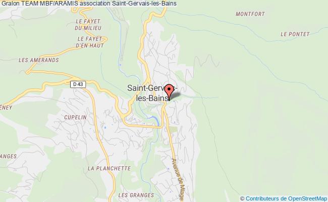 plan association Team Mbf/aramis Saint-Gervais-les-Bains