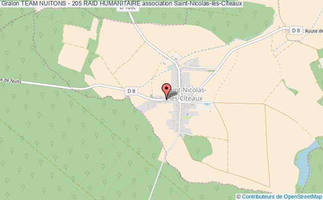 plan association Team Nuitons - 205 Raid Humanitaire Saint-Nicolas-lès-Cîteaux