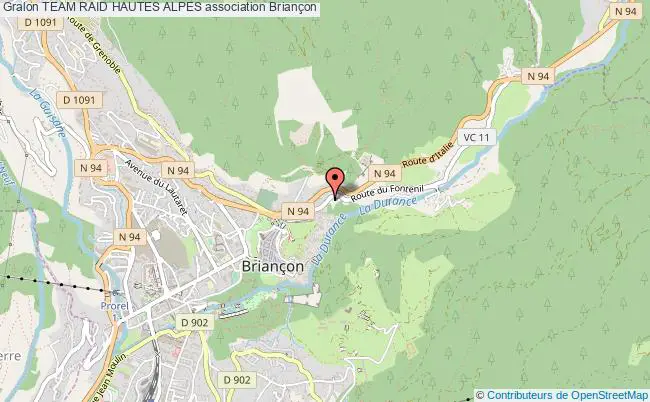 plan association Team Raid Hautes Alpes Briançon