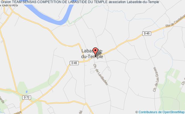 plan association Team Sensas Competition De Labastide Du Temple Labastide-du-Temple