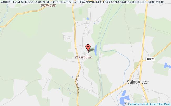 plan association Team Sensas Union Des Pecheurs Bourbonnais Section Concours Saint-Victor