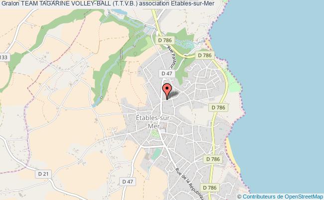 plan association Team Tagarine Volley-ball (t.t.v.b.) Étables-sur-Mer