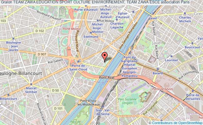 plan association Team Zawa Education Sport Culture Environnement, Team Zawa Esce Paris