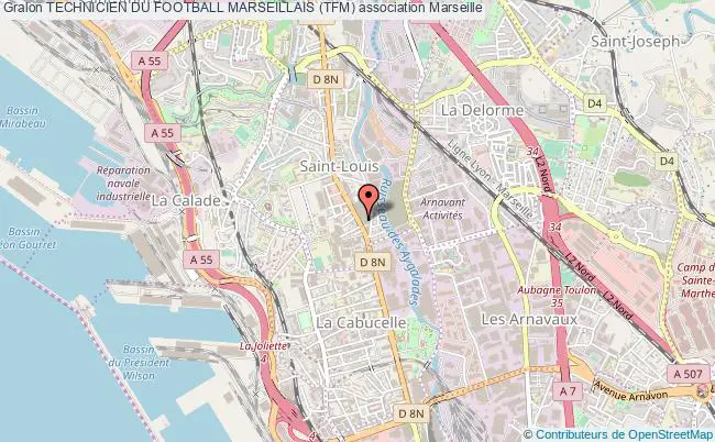 plan association Technicien Du Football Marseillais (tfm) Marseille