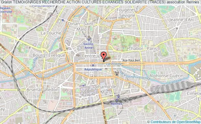 plan association Temoignages Recherche Action Cultures Echanges Solidarite (traces) Rennes