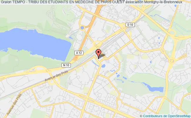 plan association Tempo - Tribu Des Etudiants En Medecine De Paris Ouest Montigny-le-Bretonneux