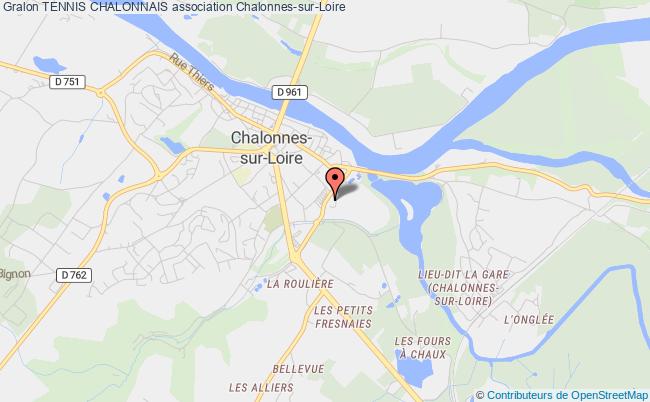 plan association Tennis Chalonnais Chalonnes-sur-Loire