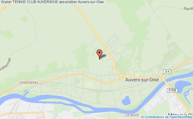 plan association Tennis Club Auversois Auvers-sur-Oise