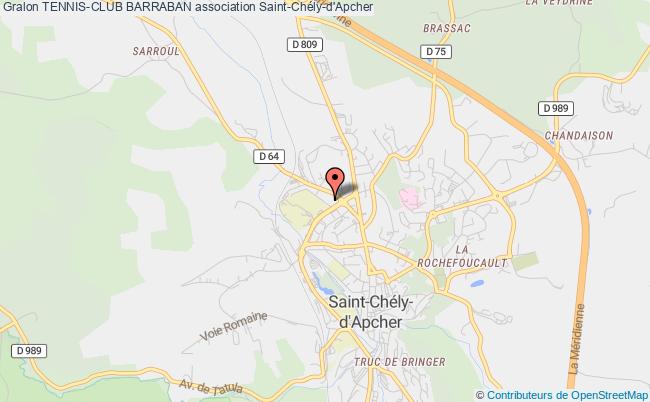 plan association Tennis-club Barraban Saint-Chély-d'Apcher