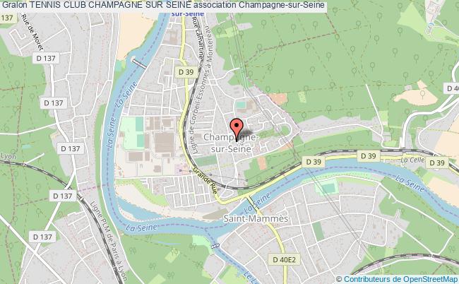 plan association Tennis Club Champagne Sur Seine Champagne-sur-Seine