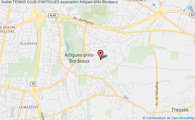 plan association Tennis Club D'artigues Artigues-près-Bordeaux