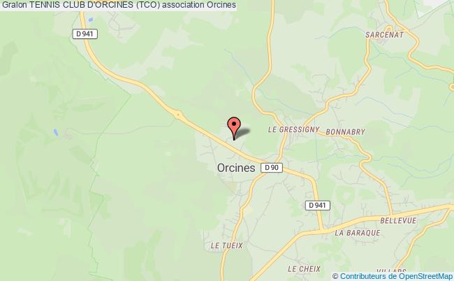 plan association Tennis Club D'orcines (tco) Orcines