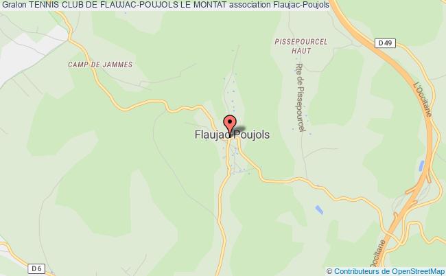 plan association Tennis Club De Flaujac-poujols Le Montat Flaujac-Poujols