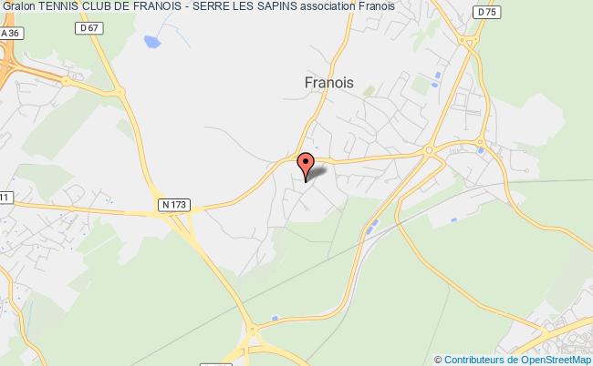 plan association Tennis Club De Franois - Serre Les Sapins Franois