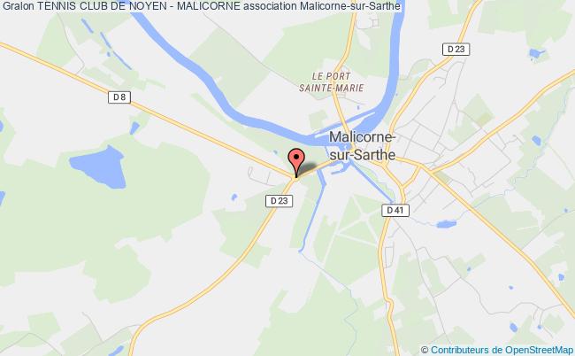 plan association Tennis Club De Noyen - Malicorne Malicorne-sur-Sarthe