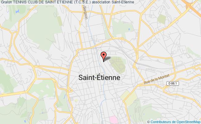 plan association Tennis Club De Saint Etienne (t.c.s.e.) Saint-Étienne