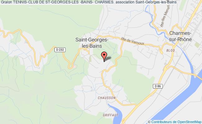 plan association Tennis-club De St-georges-les -bains- Charmes. Saint-Georges-les-Bains