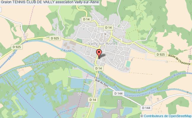 plan association Tennis Club De Vailly Vailly-sur-Aisne