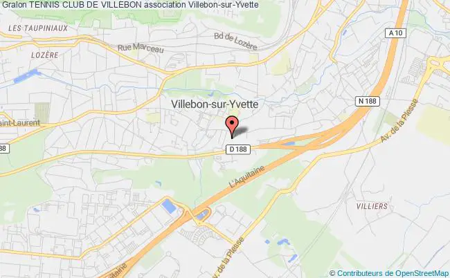 plan association Tennis Club De Villebon Villebon-sur-Yvette