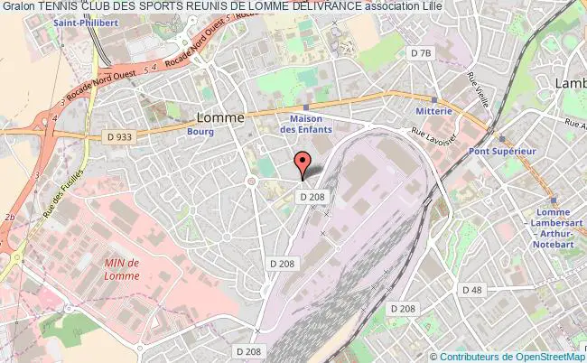 plan association Tennis Club Des Sports Reunis De Lomme Delivrance Lille