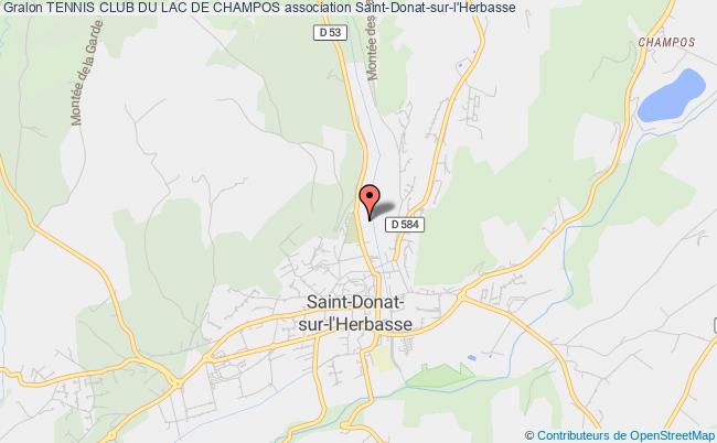 plan association Tennis Club Du Lac De Champos Saint-Donat-sur-l'Herbasse