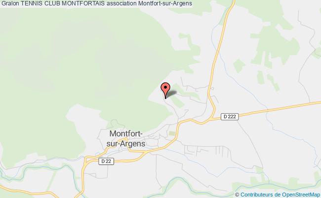 plan association Tennis Club Montfortais Montfort-sur-Argens