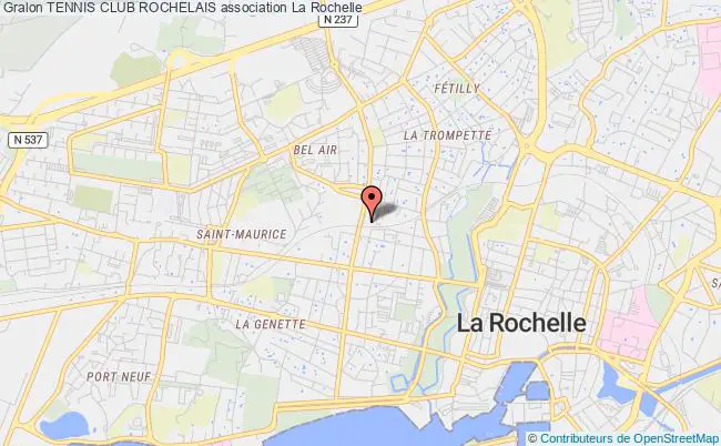 plan association Tennis Club Rochelais La Rochelle