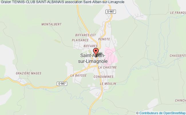 plan association Tennis-club Saint-albanais Saint-Alban-sur-Limagnole
