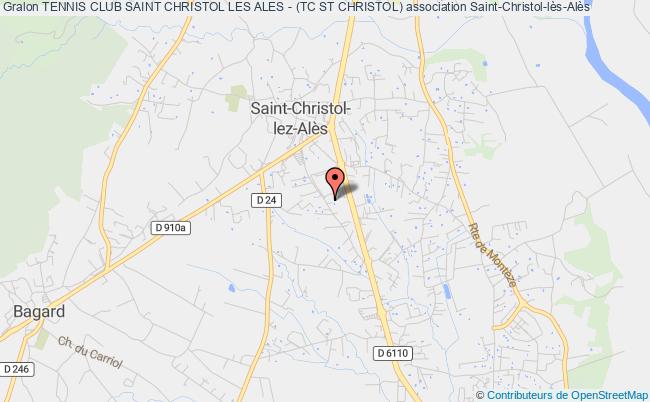 plan association Tennis Club Saint Christol Les Ales - (tc St Christol) Saint-Christol-lès-Alès