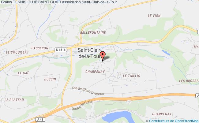 plan association Tennis Club Saint Clair Saint-Clair-de-la-Tour