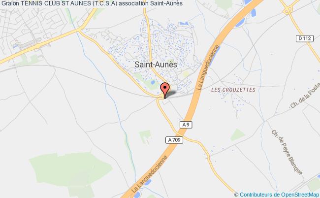 plan association Tennis Club St Aunes (t.c.s.a) Saint-Aunès