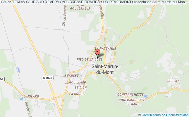 plan association Tennis Club Sud Revermont (bresse Dombes Sud Revermont) Saint-Martin-du-Mont