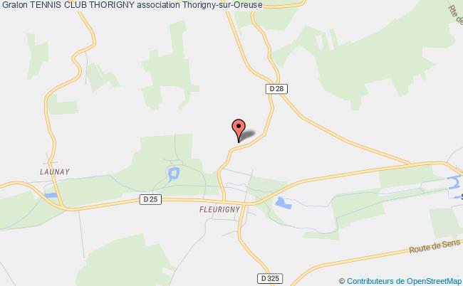 plan association Tennis Club Thorigny Thorigny-sur-Oreuse