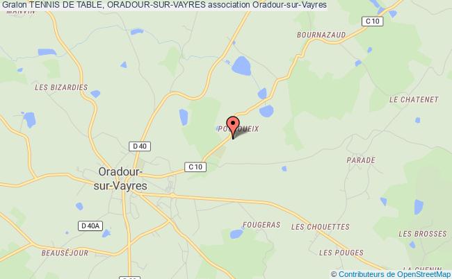 plan association Tennis De Table, Oradour-sur-vayres Oradour-sur-Vayres