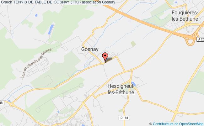 plan association Tennis De Table De Gosnay (ttg) 