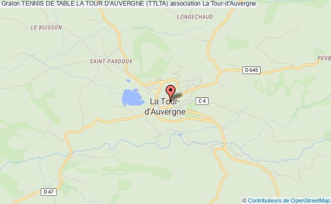 plan association Tennis De Table La Tour D'auvergne (ttlta) La    Tour-d'Auvergne