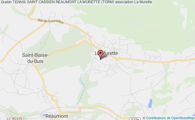plan association Tennis Saint Cassien-reaumont La Murette (tcrm) La Murette