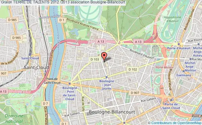 plan association Terre De Talents 2012 /2013 Boulogne-Billancourt