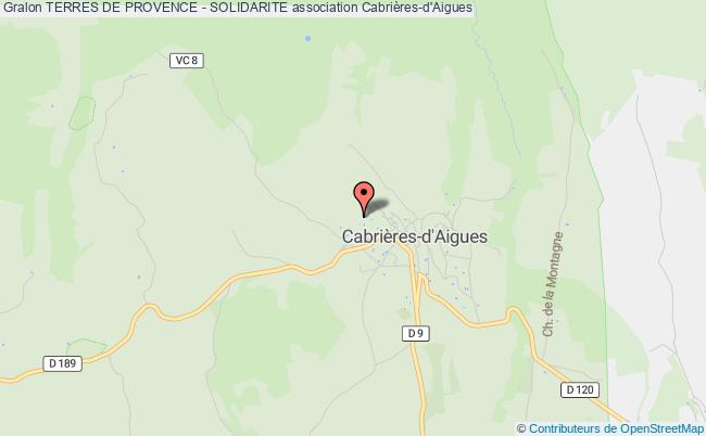 plan association Terres De Provence - Solidarite Cabrières-d'Aigues