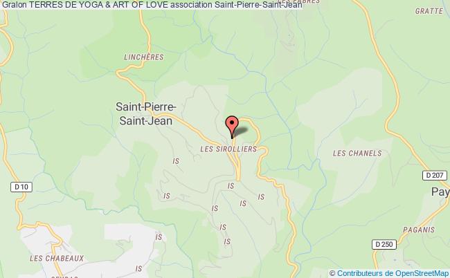 plan association Terres De Yoga & Art Of Love Saint-Pierre-Saint-Jean