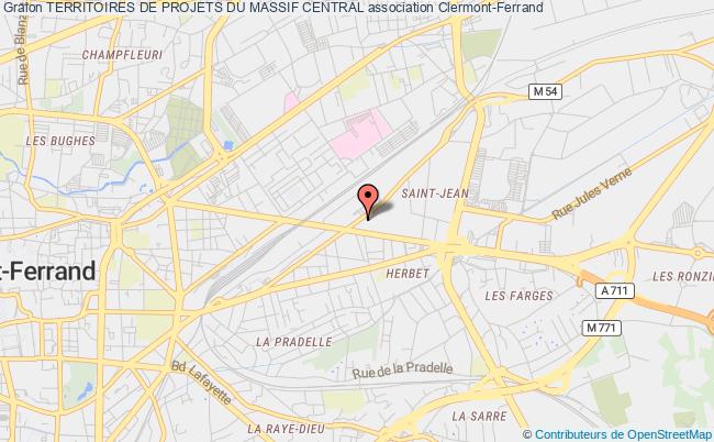 plan association Territoires De Projets Du Massif Central Clermont-Ferrand