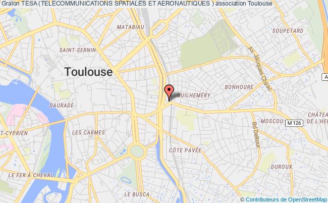 plan association Tesa (telecommunications Spatiales Et Aeronautiques ) Toulouse
