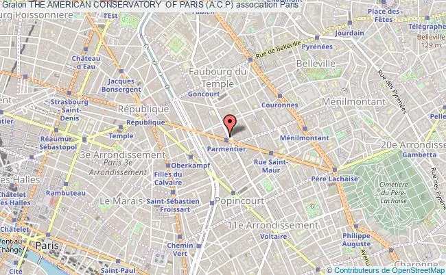 plan association The American Conservatory  Of Paris (a.c.p) Paris