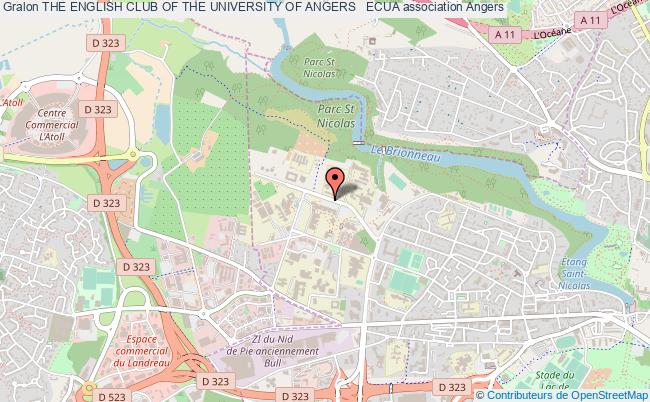 plan association The English Club Of The University Of Angers   Ecua Angers cedex 01