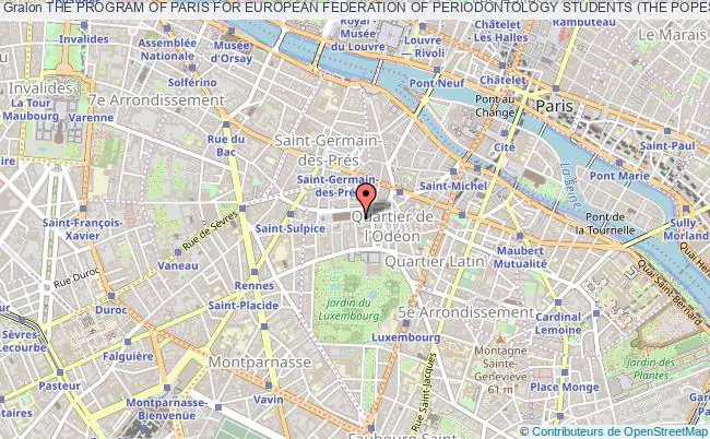 plan association The Program Of Paris For European Federation Of Periodontology Students (the Popes) Paris