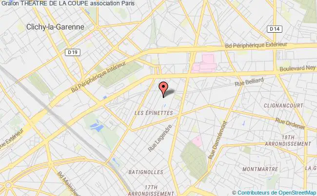 plan association Theatre De La Coupe Paris